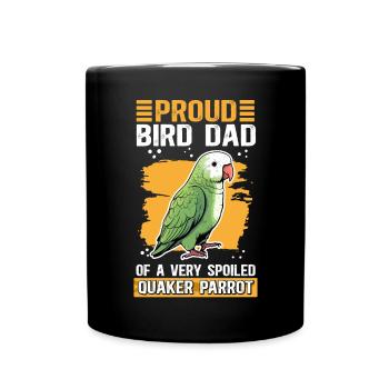 Monk Parakeet Parrots Dad Gift - Full Colour Mug - black - Front
