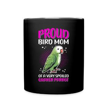 Monk Parakeet Parrots Mom Gift - Full Colour Mug - black - Front