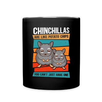 Chinchilla Besitzer Chinchillas Geschenk - Tasse einfarbig - Schwarz - Vorne