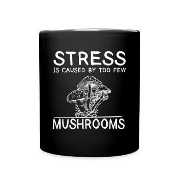 Pilzsammler Pilz Motiv für Pilzsucher - Tasse einfarbig - Schwarz - Vorne
