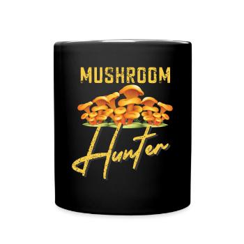 Pilzsammler Pilz Motiv für Pilzsucher - Tasse einfarbig - Schwarz - Vorne
