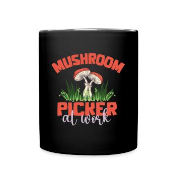 Pilzsammler Pilz Motiv für Pilzsucher - Tasse einfarbig - Schwarz - Vorne