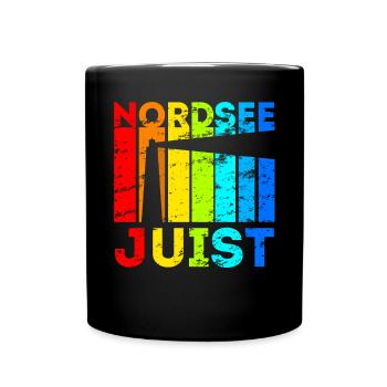 Juist Nordsee Ostfriesische Insel Geschenk - Tasse einfarbig - Schwarz - Vorne