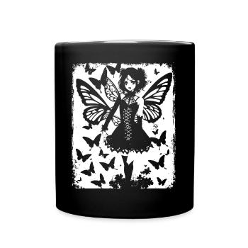 Fairycore Esthétique Squelette Fée Goth Grunge G - Mug uni - noir - Devant