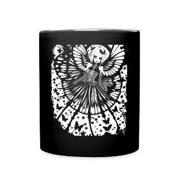 Fairycore Ästhetik Skelett Fee Goth Gothic G - Tasse einfarbig - Schwarz - Vorne