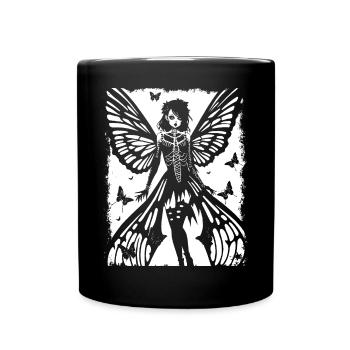 Fairycore Ästhetik Skelett Fee Goth Grunge G - Tasse einfarbig - Schwarz - Vorne