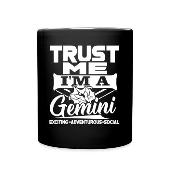 Gemini Trust Me I'm A Gemini - Full Colour Mug - black - Front