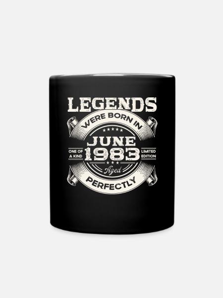 40th Birthday Man Original June Vintage 1983 - Mug uni - noir