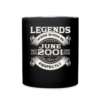22nd Birthday Man Original June Vintage 2001 - Full Colour Mug - black - Front