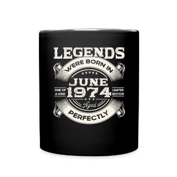 49ème Anniversaire Homme Original Juin Vintage 1974 - Mug uni - noir - Devant