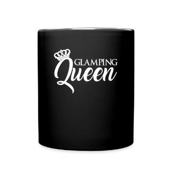 Glamping Queen Partner Look Shirt Gift Camping - Full Colour Mug - black - Front