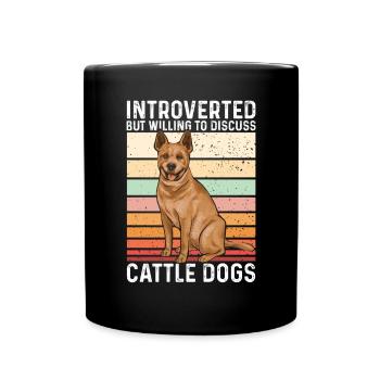 Australian Cattle Dog Red Blue Heeler - Tasse einfarbig - Schwarz - Vorne