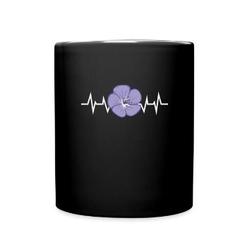 Pétale de fleur pourpre - Mug uni - noir - Devant