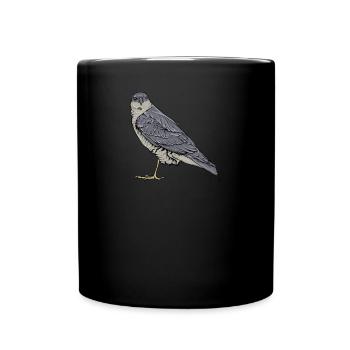 Sperber Vogel I Greifvogel Motiv für Ornithologen - Tasse einfarbig - Schwarz - Vorne