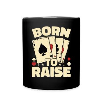 Joueur de poker né pour élever - Mug uni - noir - Devant