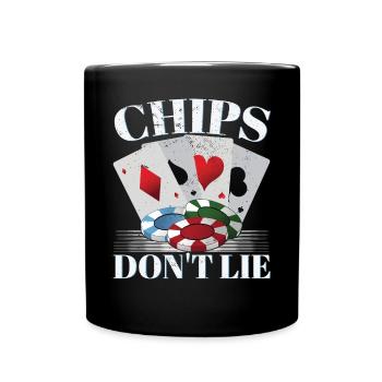 Les jetons ne mentent pas - Mug uni - noir - Devant