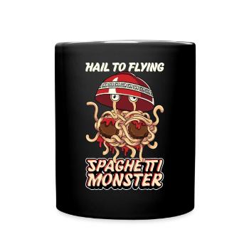 The Flying Spaghetti Monster - Full Colour Mug - black - Front