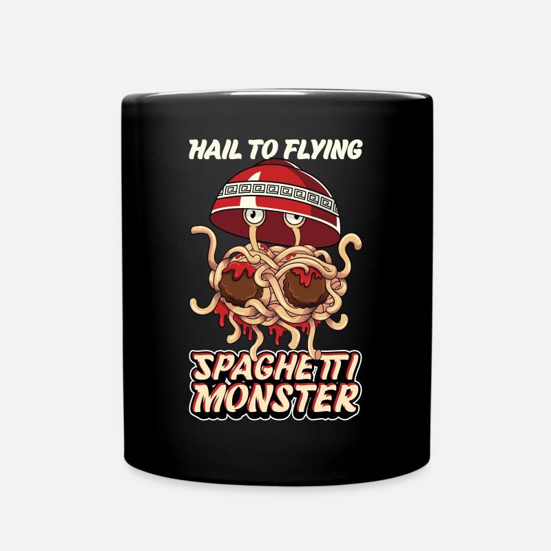 Das fliegende Spaghettimonster - Tasse einfarbig - Schwarz