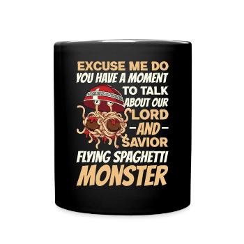 FSM Pastafarianismus - Tasse einfarbig - Schwarz - Vorne