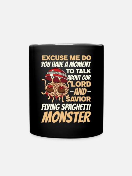 FSM Pastafarianism - Full Colour Mug - black