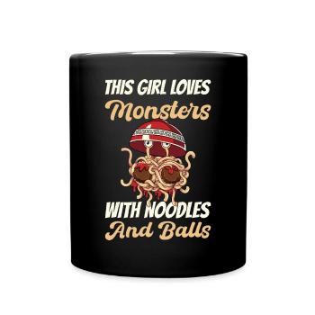 The Flying Spaghetti Monster - Full Colour Mug - black - Front