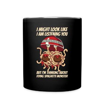FSM Pastafarian - Tasse einfarbig - Schwarz - Vorne