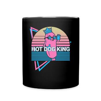 Hot Dog Hotdog Retro - Full Colour Mug - black - Front
