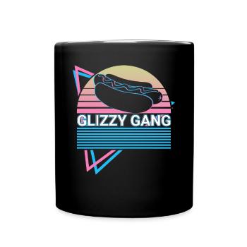 Lustiger Hot Dog Hotdog Retro - Tasse einfarbig - Schwarz - Vorne