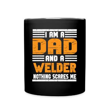Schweißen Schweißer Spruch Schlosser - Tasse einfarbig - Schwarz - Vorne