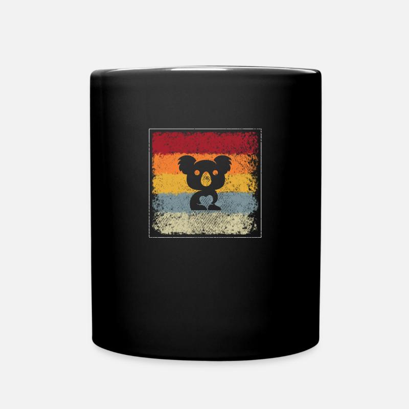 Koala Bär Retro - Tasse einfarbig - Schwarz