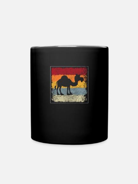 Dromedar Retro - Tasse einfarbig - Schwarz