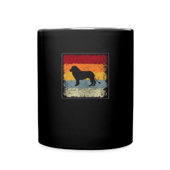 Lion Rétro - Mug uni - noir - Devant
