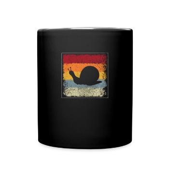 Snail Retro - Full Colour Mug - black - Front