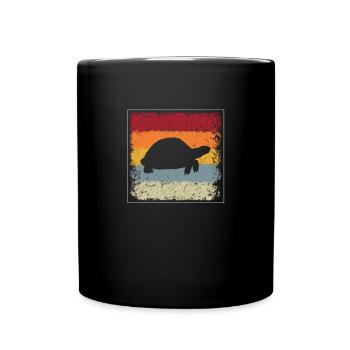 Turtle Retro - Full Colour Mug - black - Front