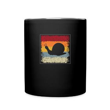 Snail Retro - Full Colour Mug - black - Front