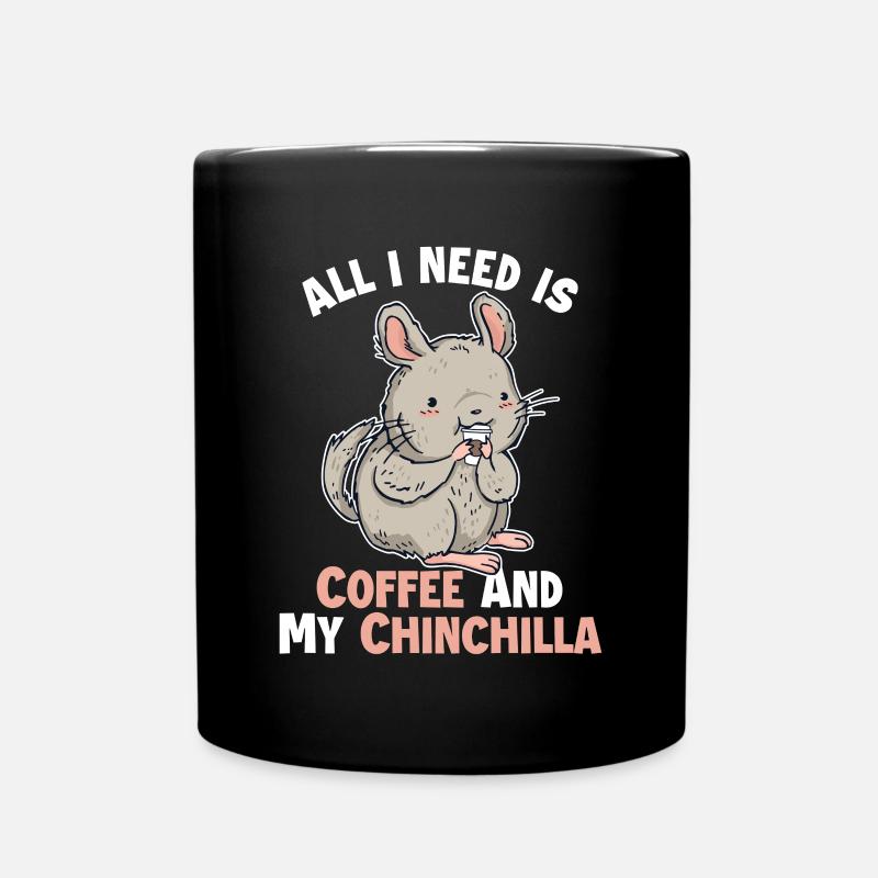 Le café et mon Chinchilla Longtail Longhair - Mug uni - noir