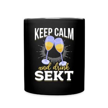 RESTEZ CALME et buvez Sekt - Mädelsabend Pegel - Mug uni - noir - Devant