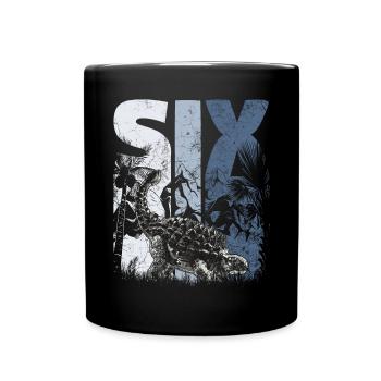 Ankylosaurus 6 ans Dino 6ème anniversaire - Mug uni - noir - Devant