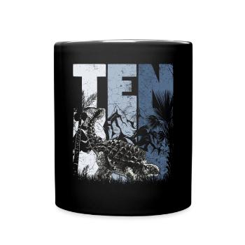 Ankylosaurus 10 ans Dino 10e anniversaire - Mug uni - noir - Devant