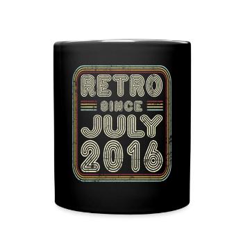 Birthday July 2016 Retro Gift - Full Colour Mug - black - Front