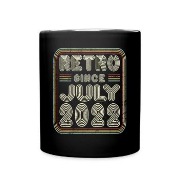 Geburtstag Juli 2022 Retro Geschenk - Tasse einfarbig - Schwarz - Vorne