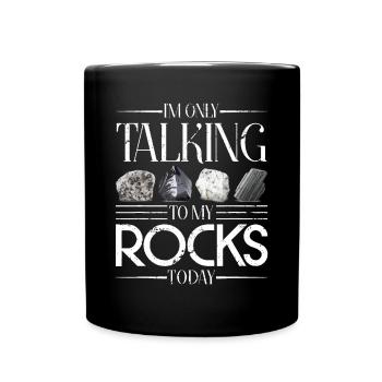 Collectionneur de roches Drôle de géologue Cadeau Science Géologue - Mug uni - noir - Devant