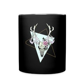 Esthétique Deer Skull Deer Head Pastel Design - Mug uni - noir - Devant