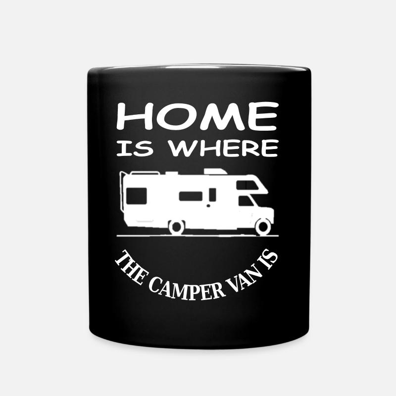 Camper Motorhome Caravan Nature Lover Gift - Full Colour Mug - black