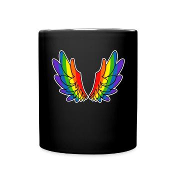 Rainbow Angel Angel Wing Wings - Mug uni - noir - Devant