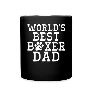 Boxer Hund Geschenke - Tasse einfarbig - Schwarz - Vorne