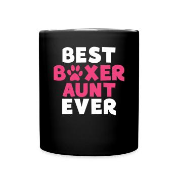 Boxer Hund Geschenke - Tasse einfarbig - Schwarz - Vorne