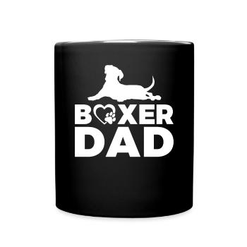 Boxer Hund Geschenke - Tasse einfarbig - Schwarz - Vorne