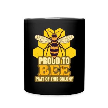 Fier de faire partie de cette colonie apicole - Mug uni - noir - Devant