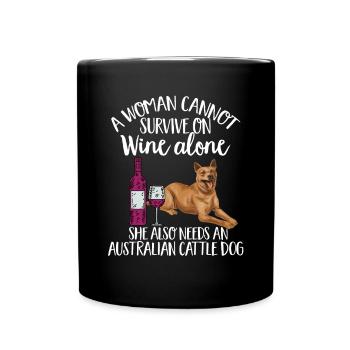 Australian Cattle Dog Red Blue Heeler - Full Colour Mug - black - Front